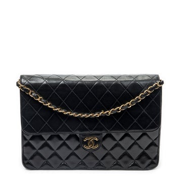 Leather Vintage Push Lock Straight Flap