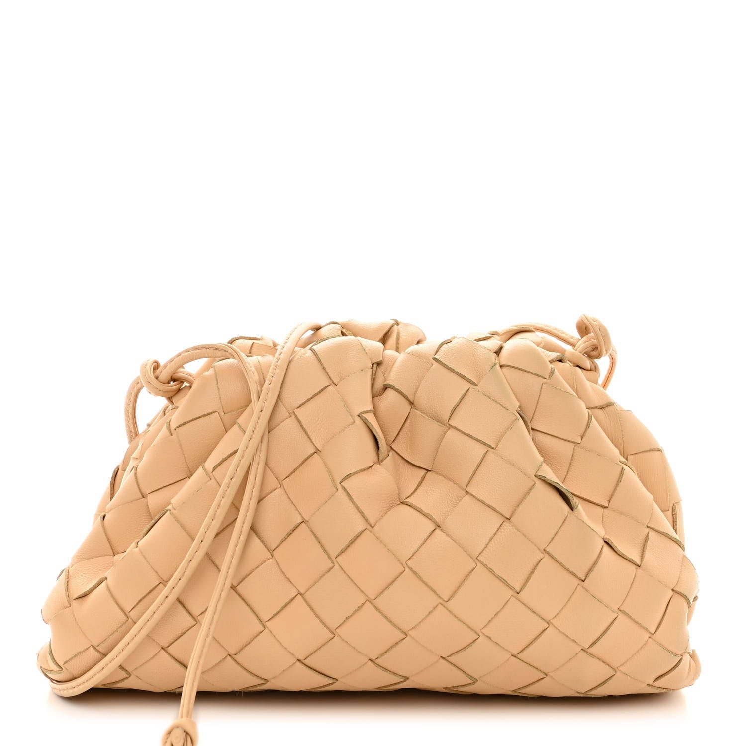 Bottega Veneta Nappa Intrecciato The Mini Pouch Almond