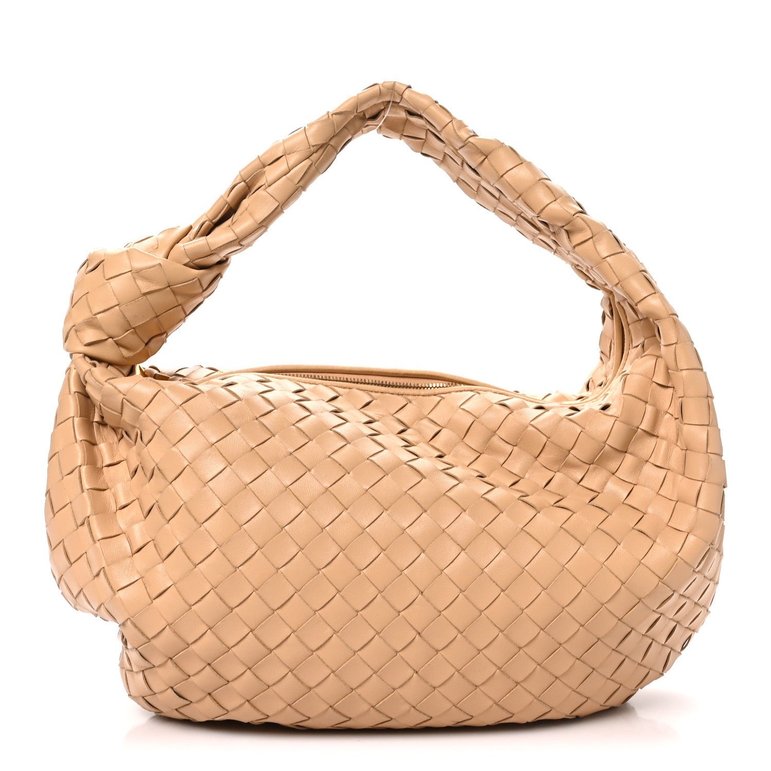 Bottega Veneta Nappa Intrecciato Small Jodie Hobo Almond