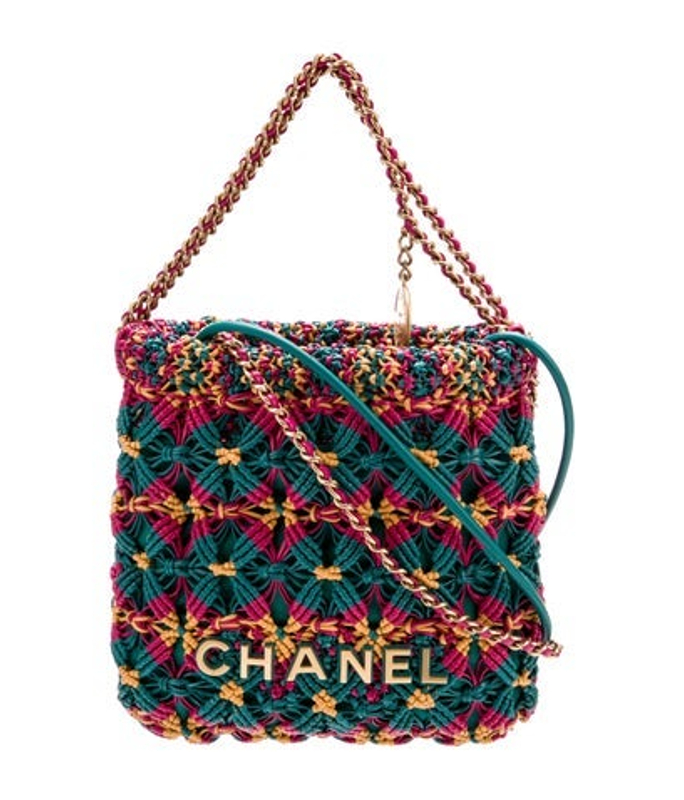 Chanel 2022 Mini Macrame 22 Hobo Bag W Tags