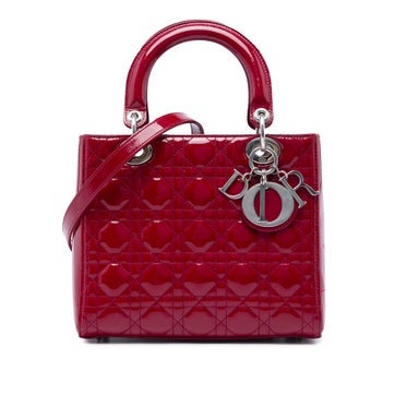 Patent Leather Medium Patent Cannage Lady Dior