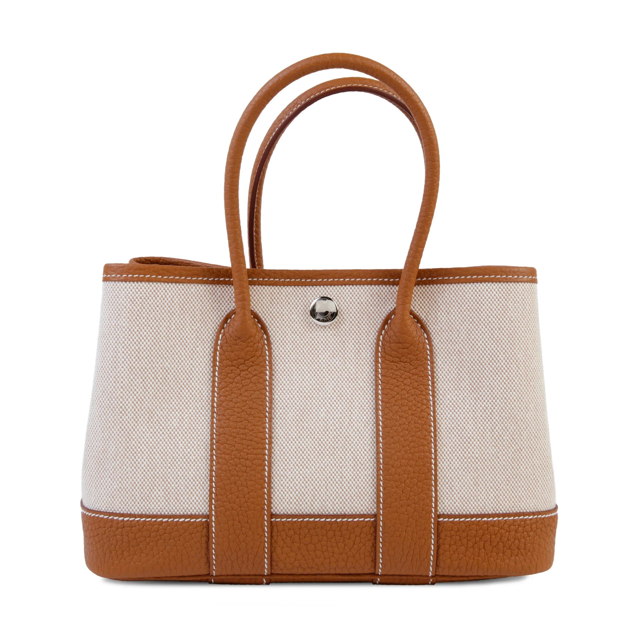 Brand New ( Rank N ) HERMÈS Neo Garden Party 23 Gold (37) Canvas Palladium hardware G (2026)