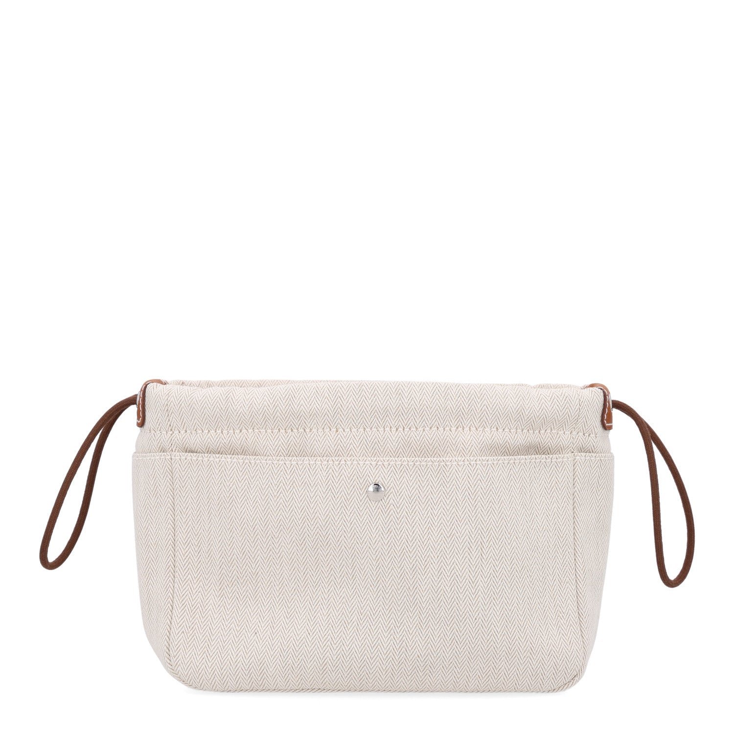 Hermes Canvas Barenia Fourbi 25 MM Pouch Naturel Fauve