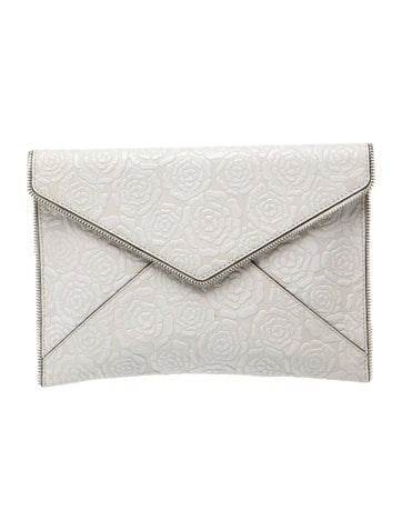 Embossed Leather Clutch