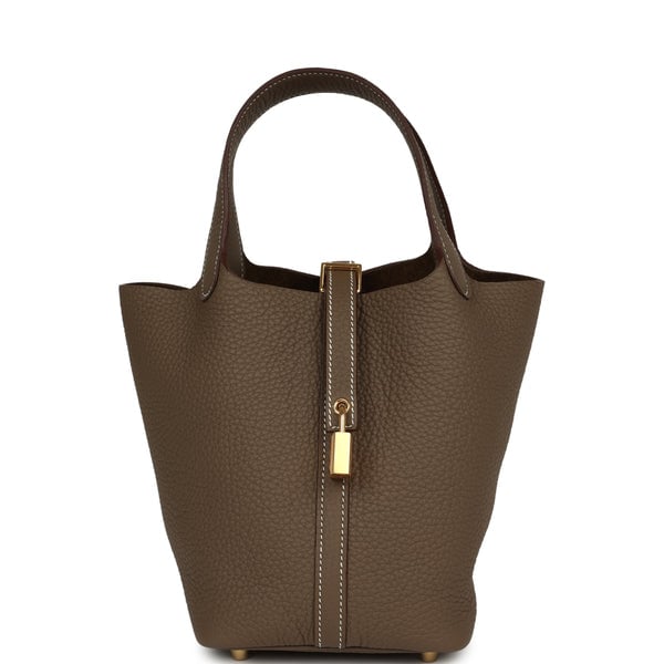 Hermes Picotin Lock 18 Etoupe Clemence Gold Hardware
