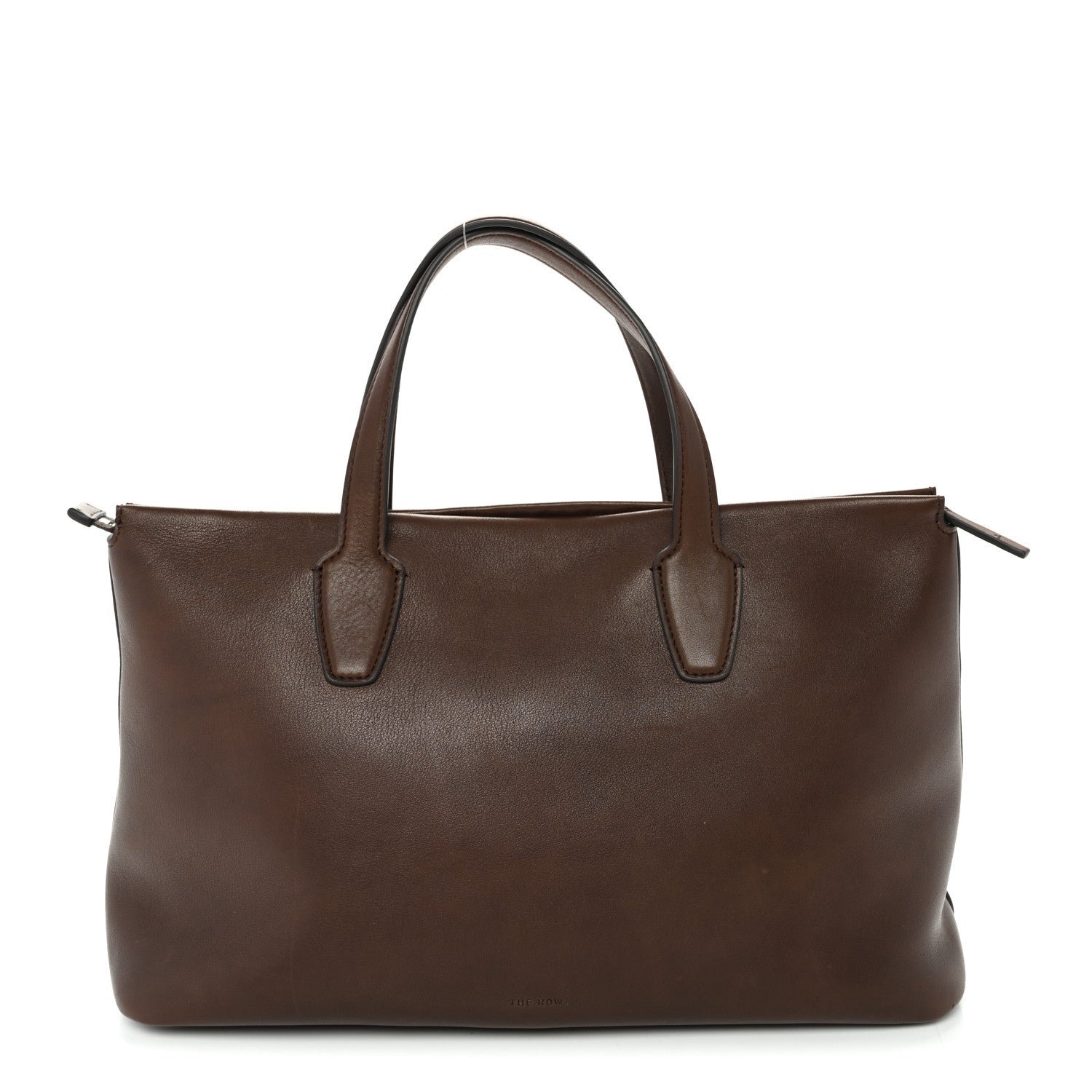 The Row Calfskin Marcel Slouchy Top Handle Bag Deep Brown