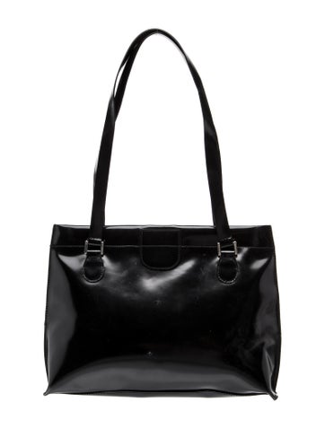 Moschino Patent Leather Top Handle Bag