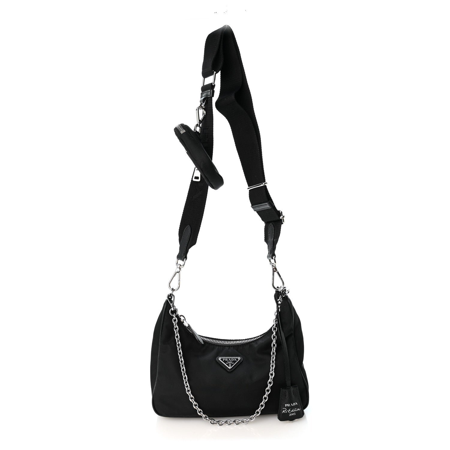 Prada Nylon Re-Edition 2005 Shoulder Bag Black