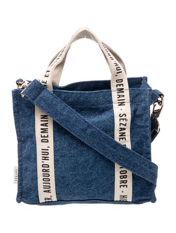 Denim Top Handle Bag