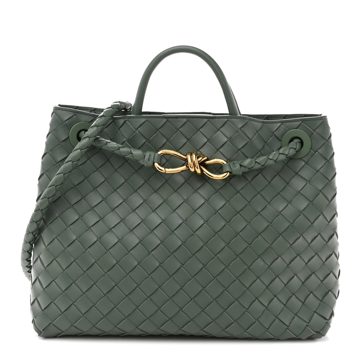 Bottega Veneta Nappa Intrecciato Medium Andiamo Shoulder Bag Aloe