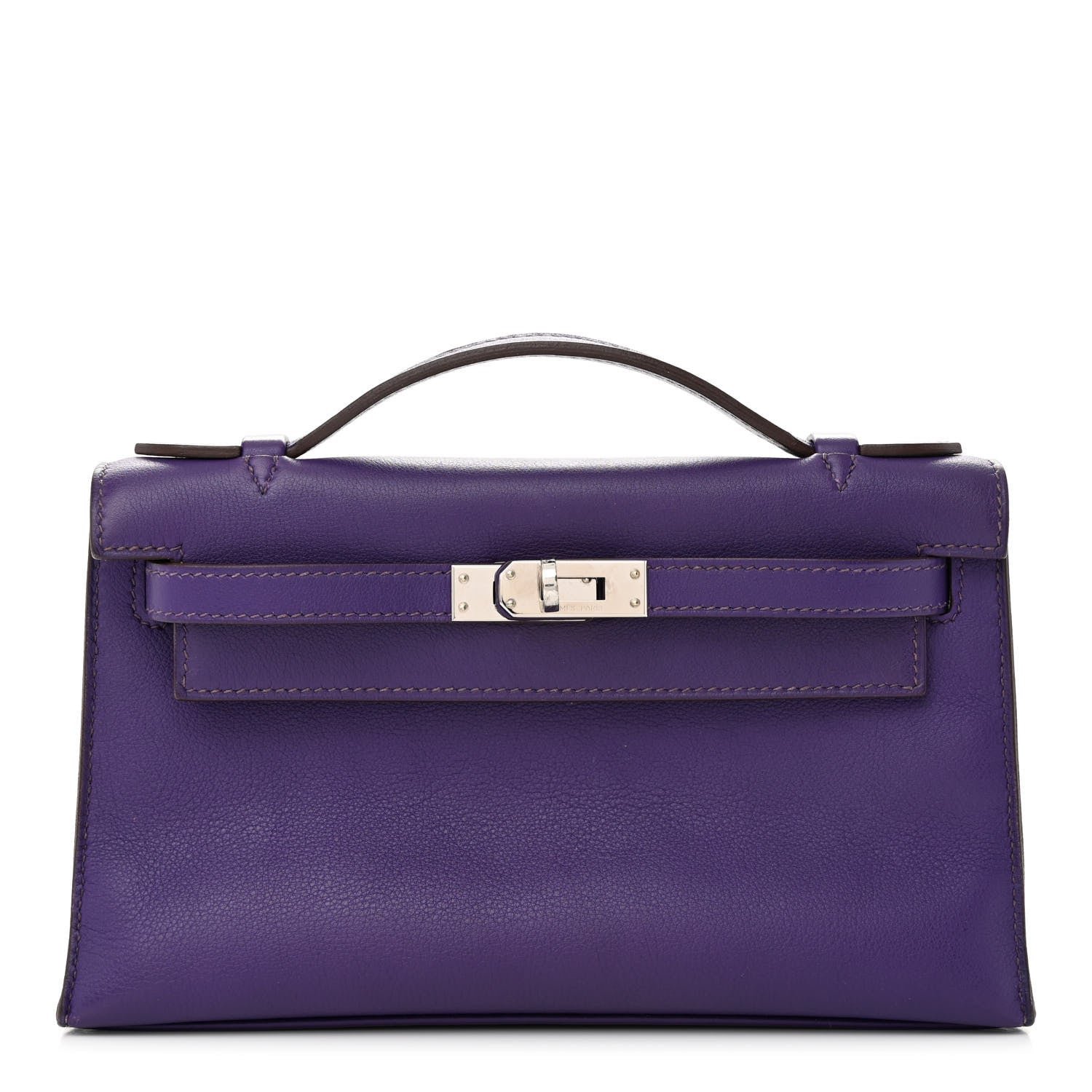 Hermes Swift Kelly Pochette Clutch Iris