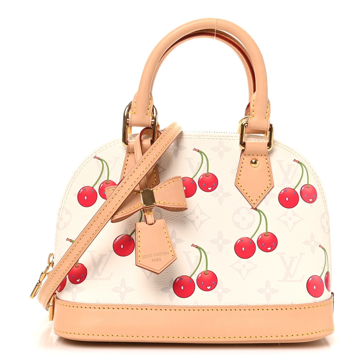 Louis Vuitton LV X TM Monogram Cerises Alma BB White