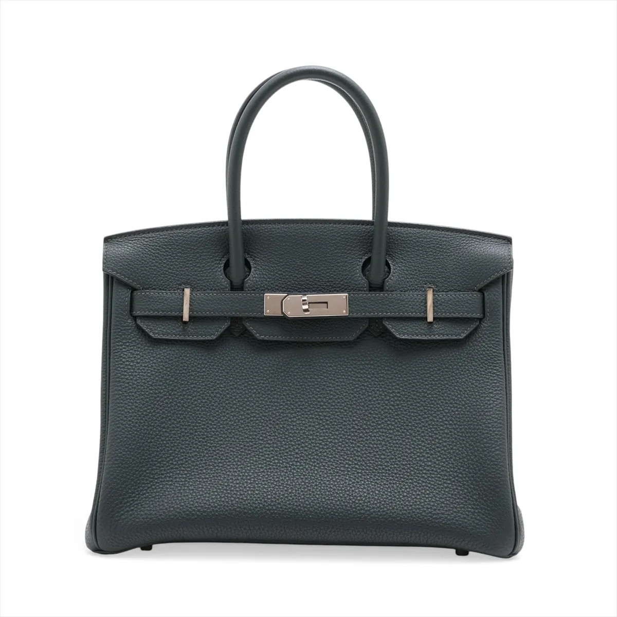 Hermès Birkin 30 Le Tournay Togo Vert foncé Silver Metal Fittings