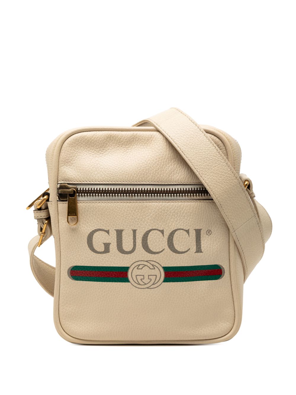 2000-2015 Grained Calfskin Logo crossbody bag