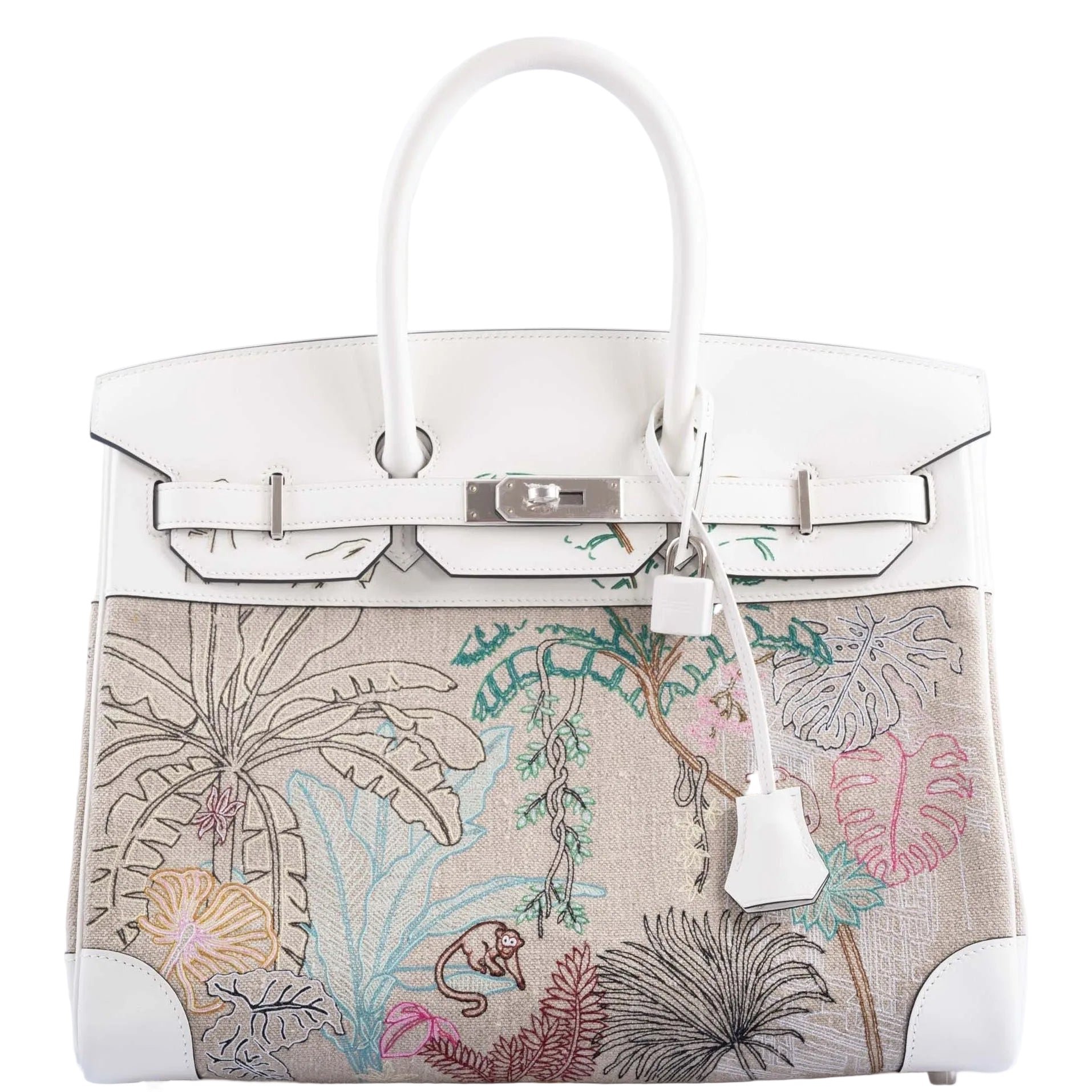 Hermès Birkin 35 Faubourg Tropical Blanc Swift Palladium Hardware