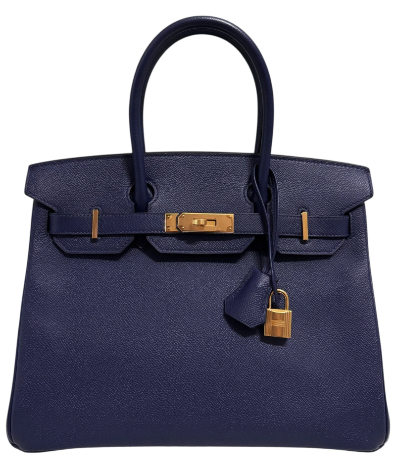 Hermes Bleu Encre Epsom Birkin 30 Gold Hardware, 2019