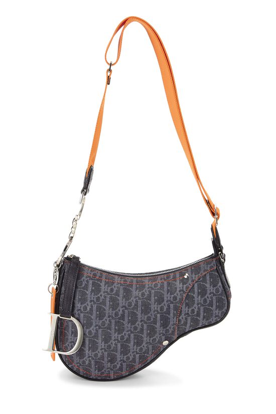 Dior Blue Trotter Denim Flight Saddle Crossbody