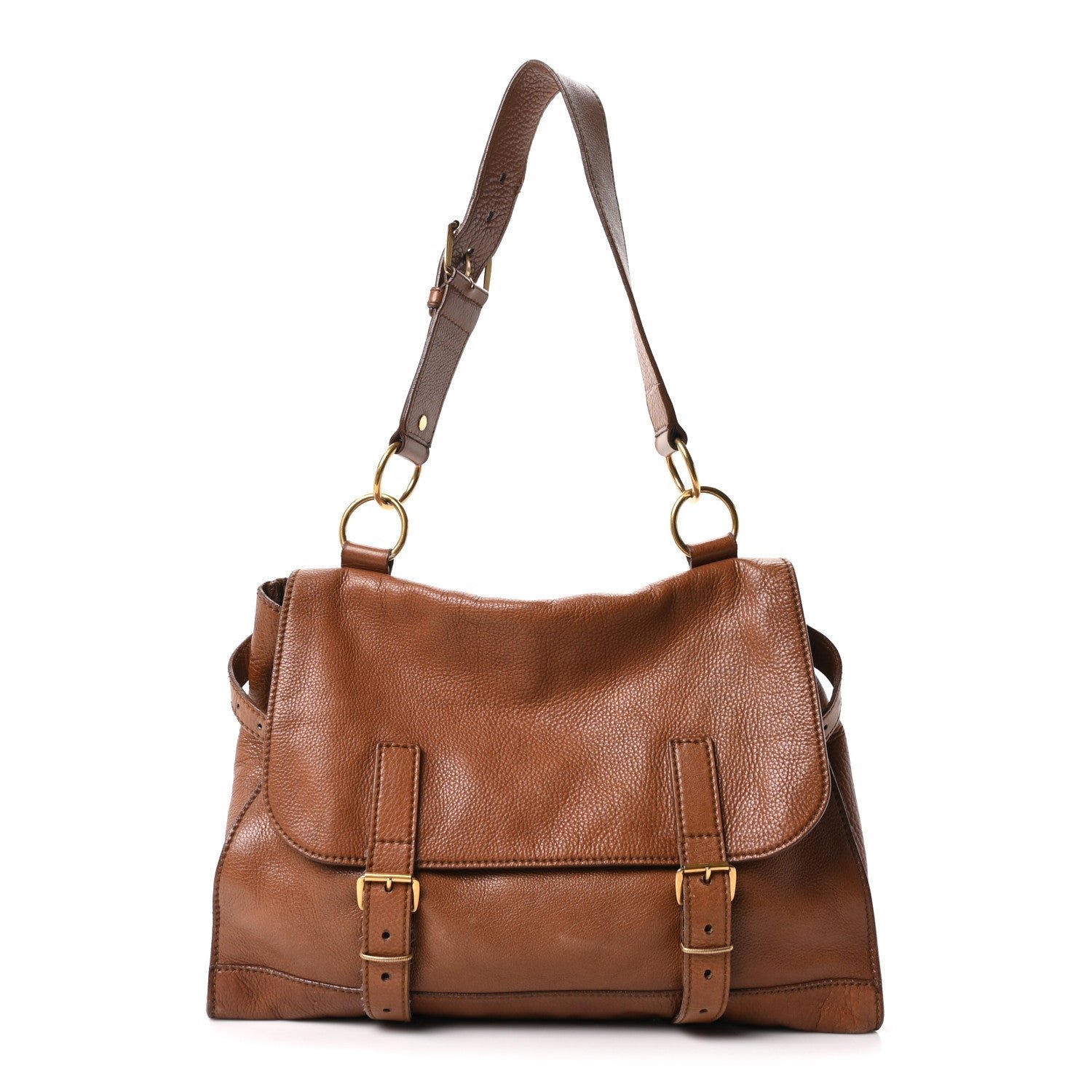 Saint Laurent Calfskin Montmarte Bag Brown