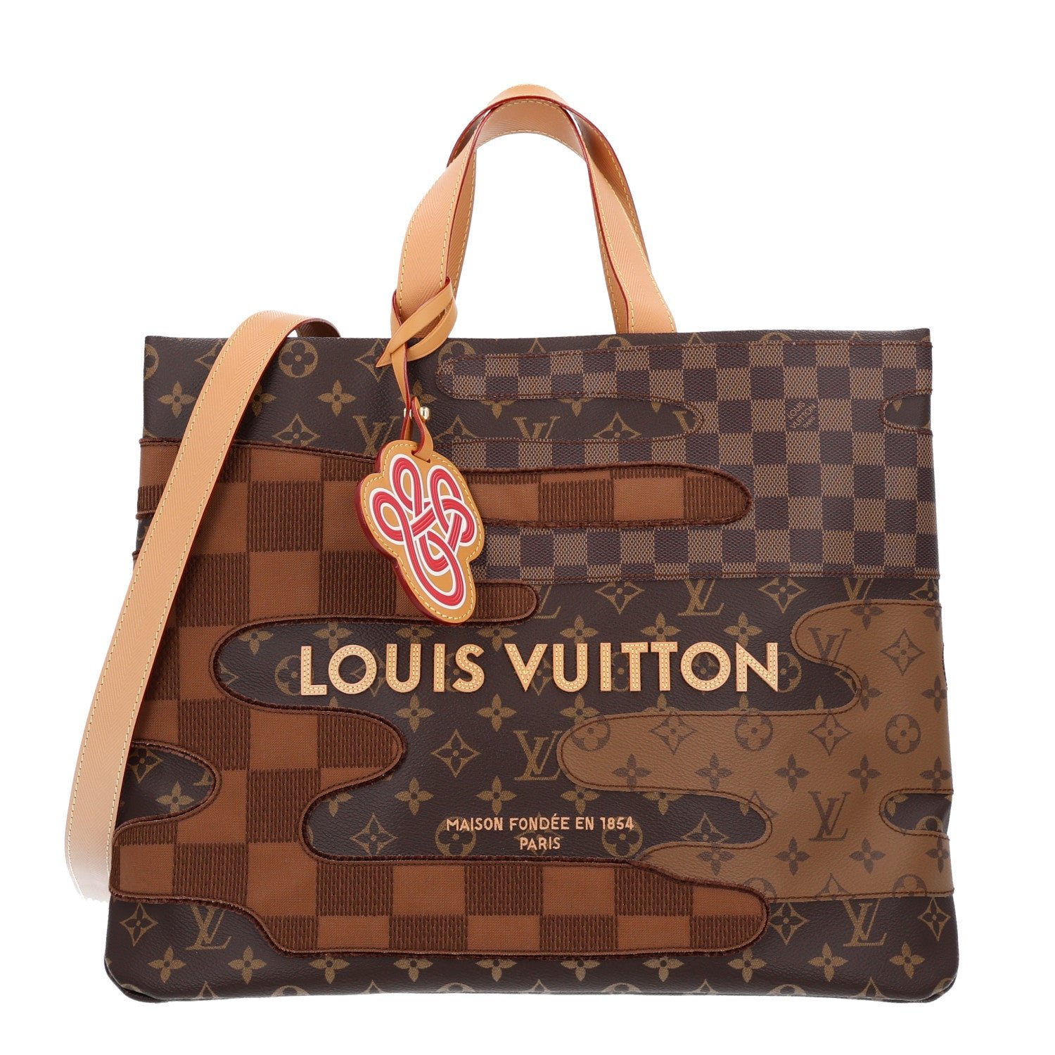 Louis Vuitton Monogram Landscape Shopper Tote MM Brown