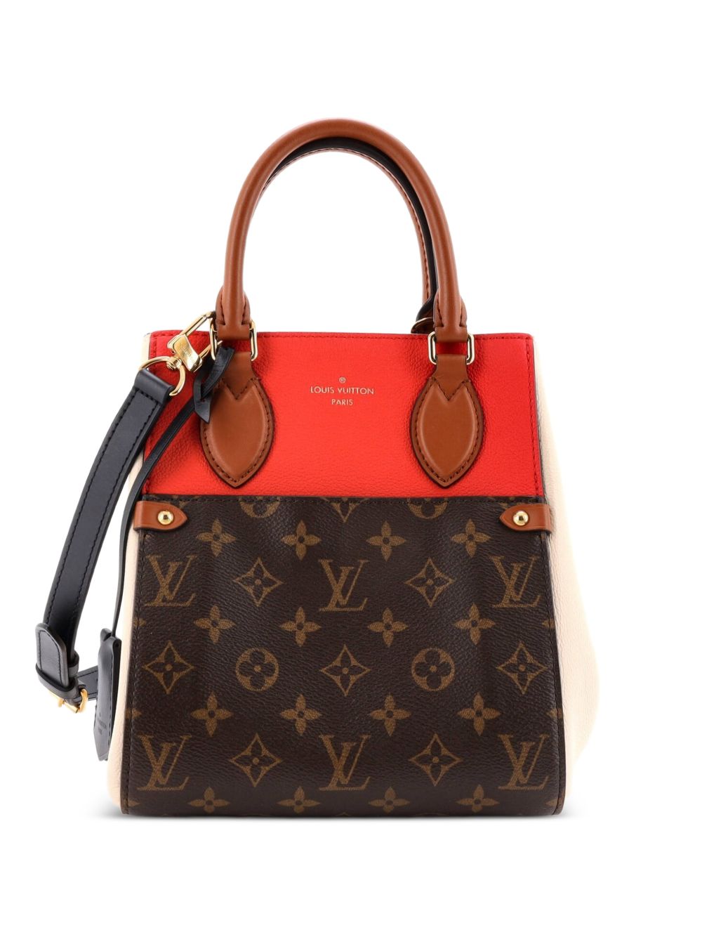 Fold Tote Monogram Canvas and Leather PM satchel