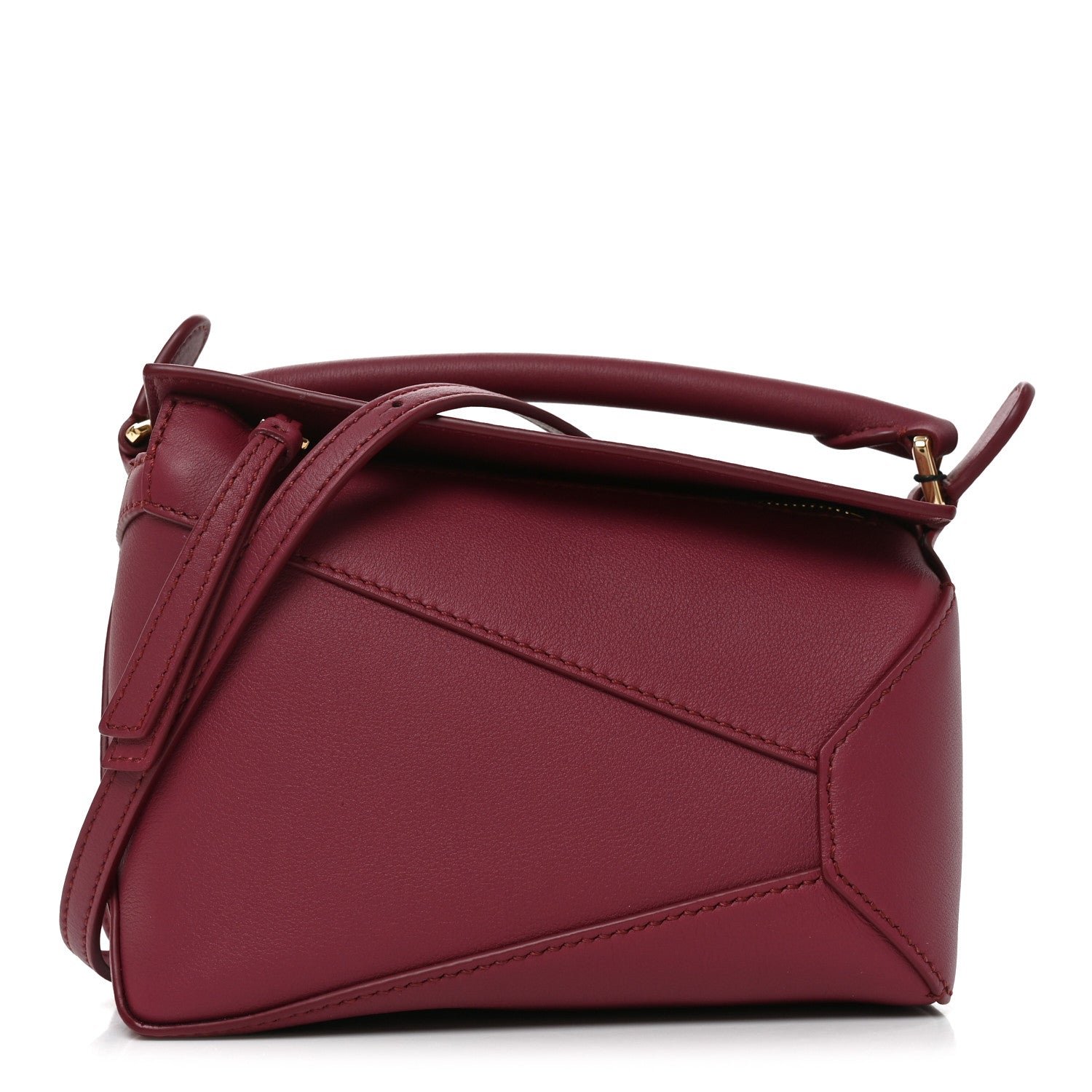 Loewe Calfskin Mini Puzzle Edge Bag Crimson