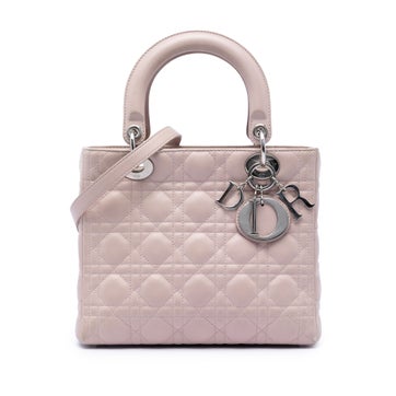 Lambskin Medium Lambskin Cannage Lady Dior