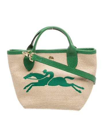 Longchamp Raffia Top Handle Bag