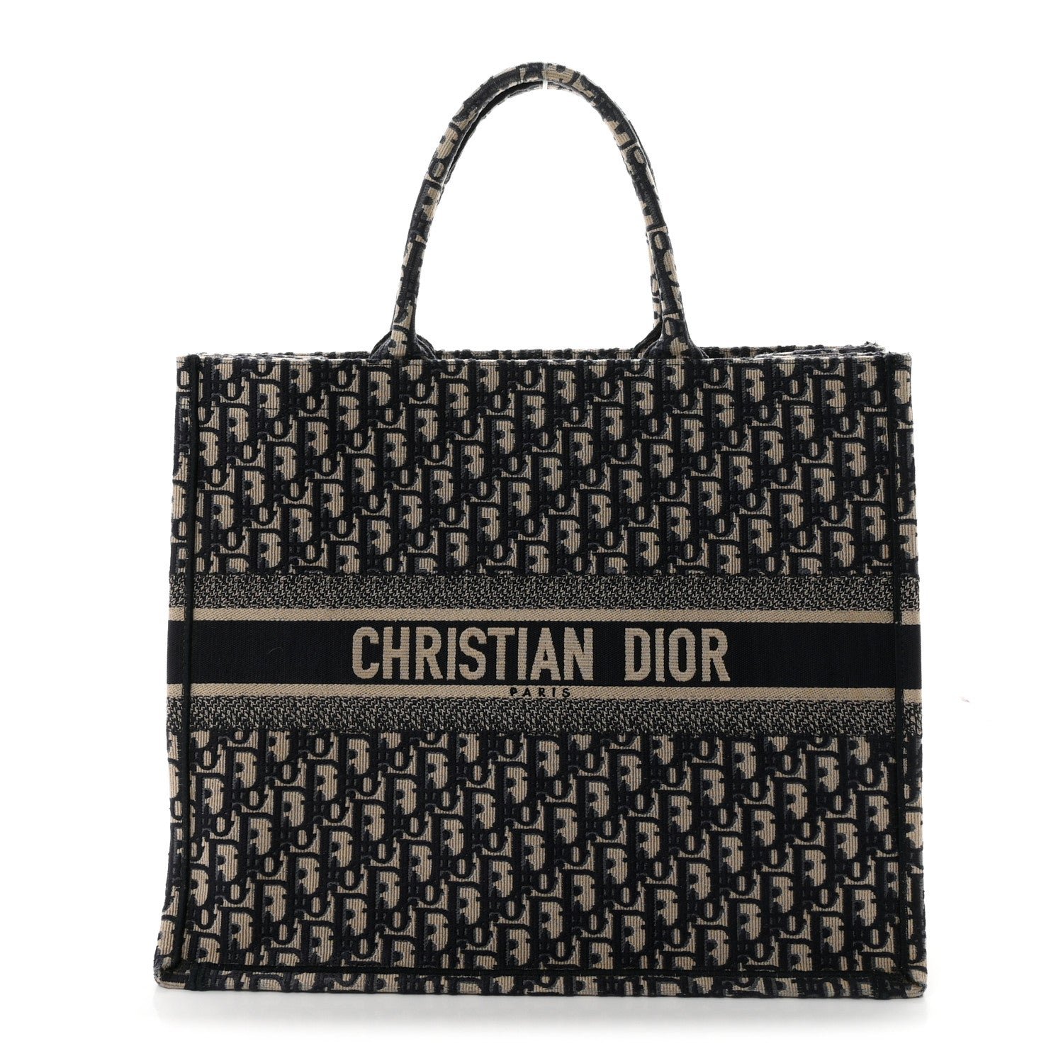 Dior Christian Dior Oblique Large Book Tote Blue Multicolor