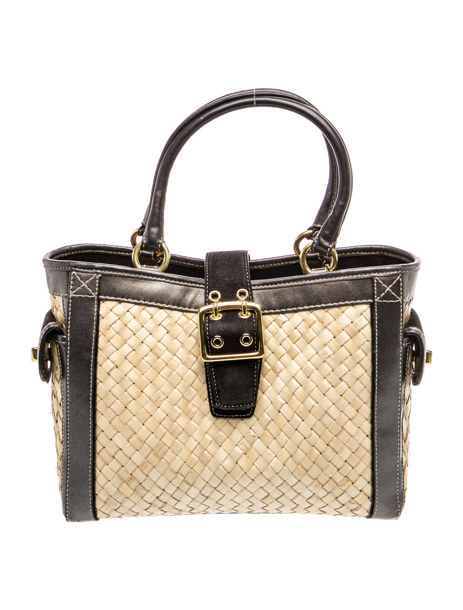 Straw Top Handle Bag