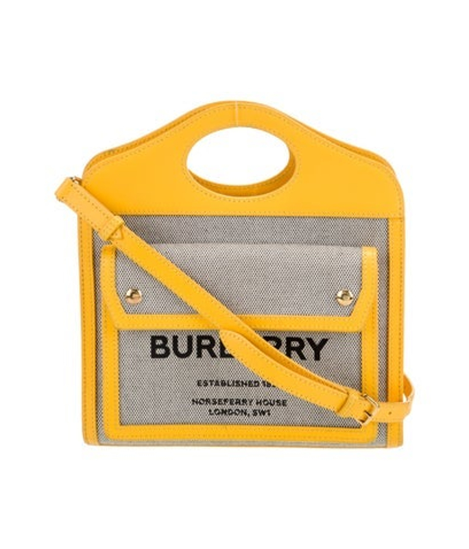 Burberry Canvas Top Handle Bag