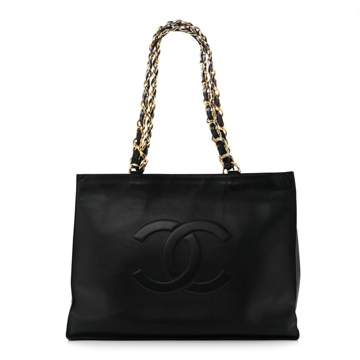 Chanel Lambskin CC Tote Black