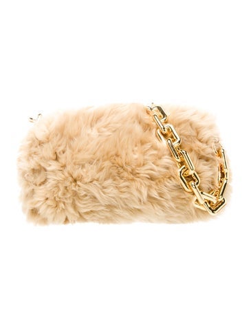 Shearling Chain Pouch