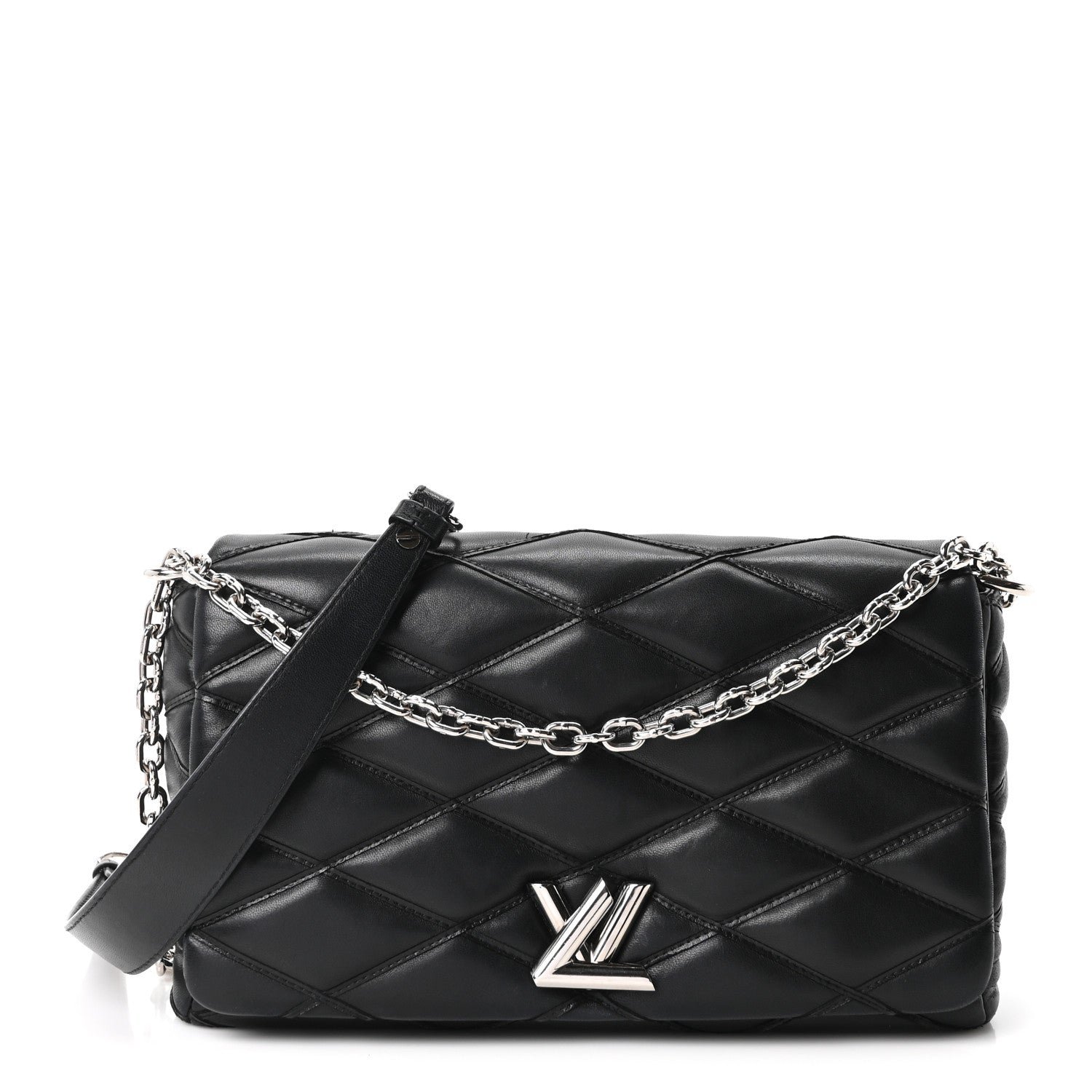 Louis Vuitton Lambskin Malletage GO-14 MM Black