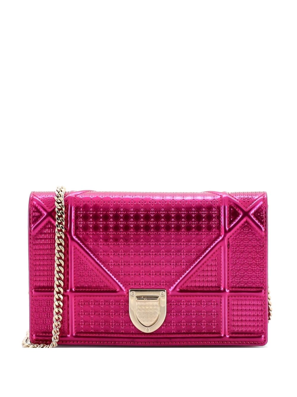 Diorama Wallet on Chain Cannage Embossed Calfskin clutch bag