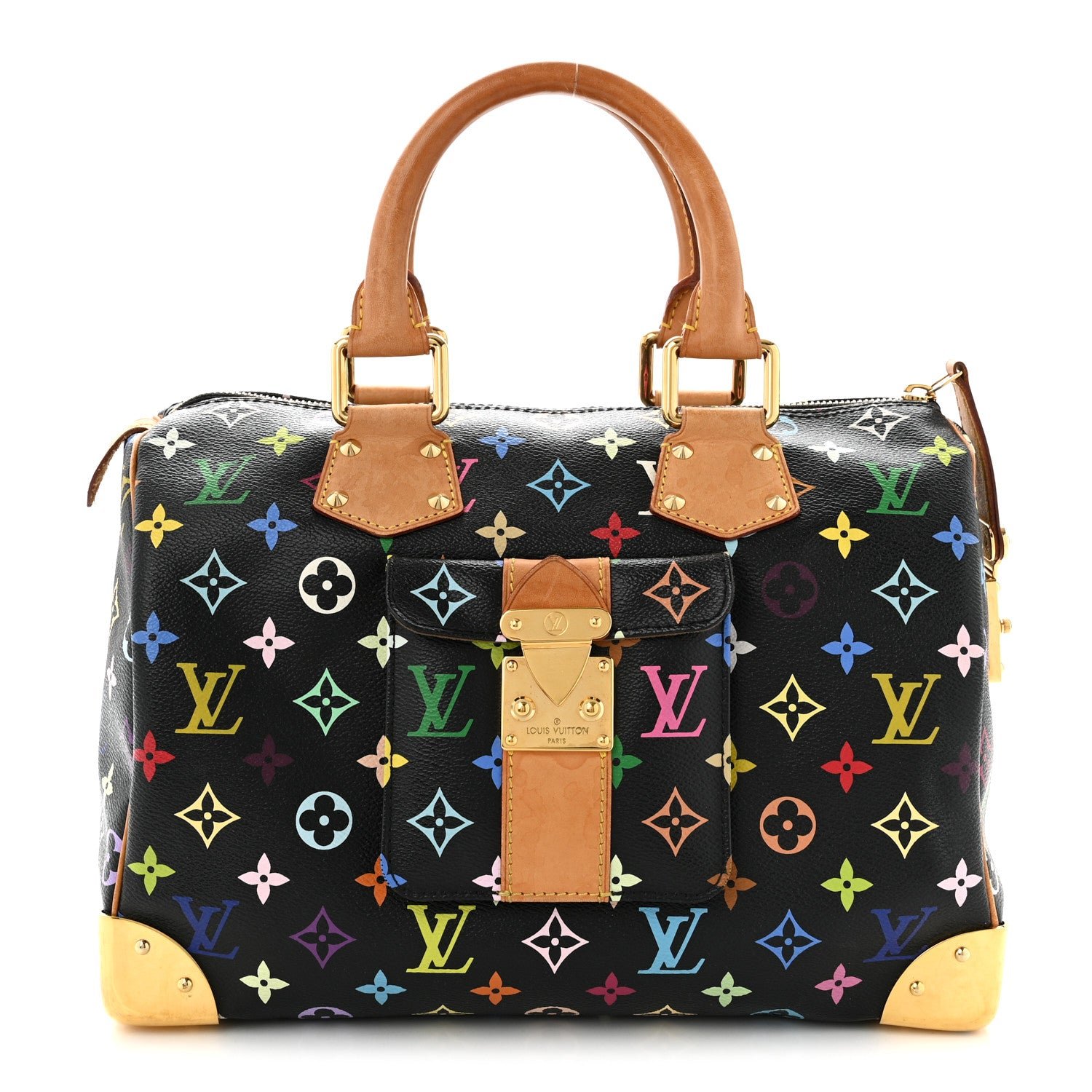 Louis Vuitton Monogram Multicolor Speedy 30 Black
