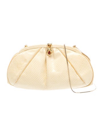 Embossed Leather Evening Bag