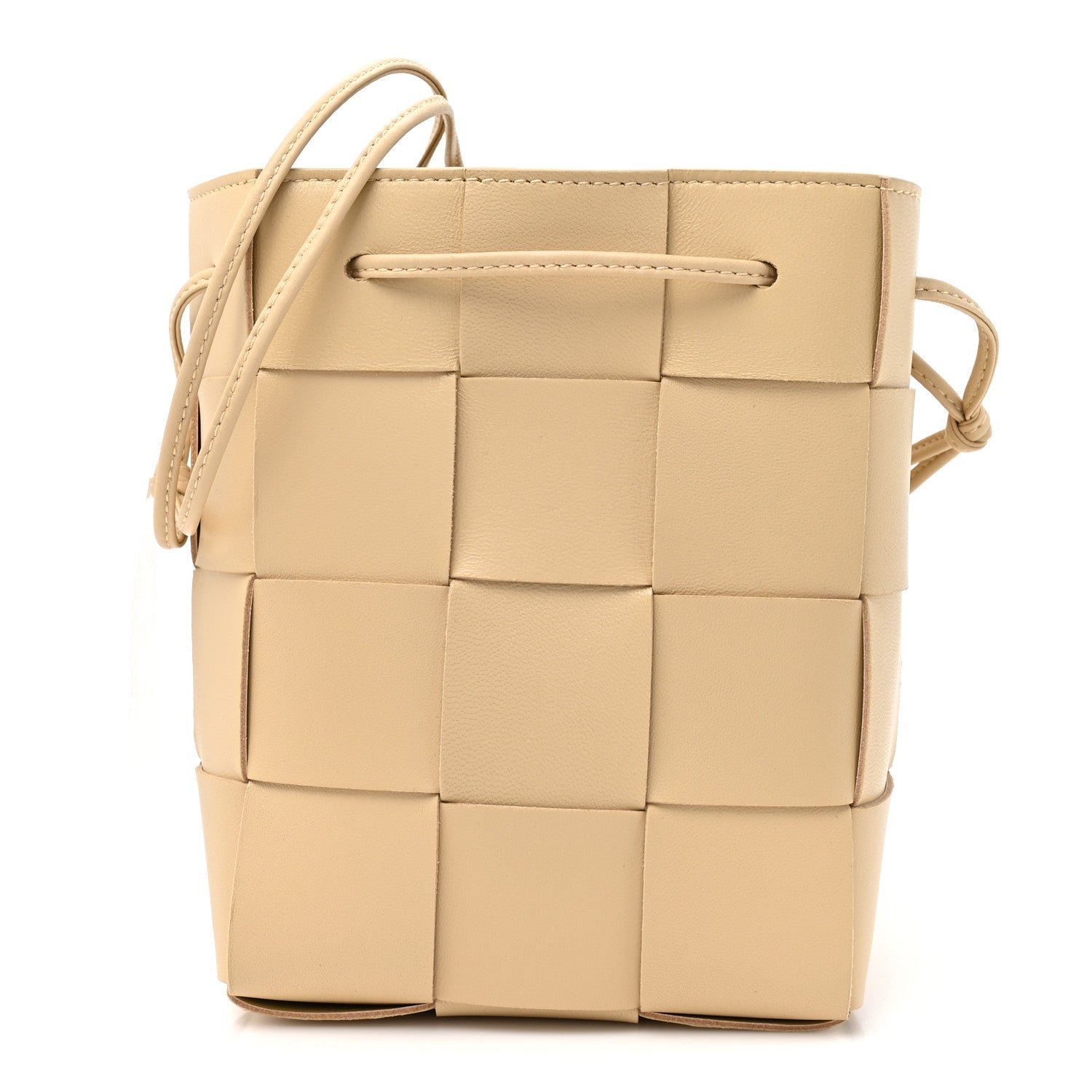 Bottega Veneta Nappa Maxi Intrecciato Small Cassette Bucket Bag Porridge