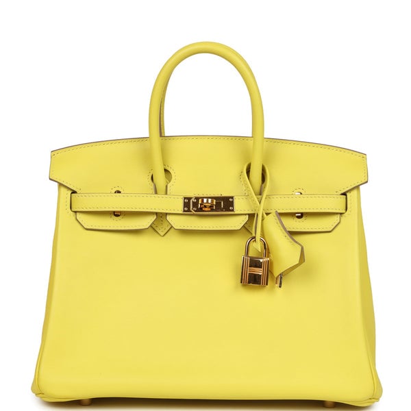 Hermes Pre-owned Hermes Birkin 25 Lime Swift Gold Hardware