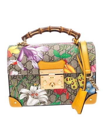 Flora Padlock Small GG Flora Bamboo