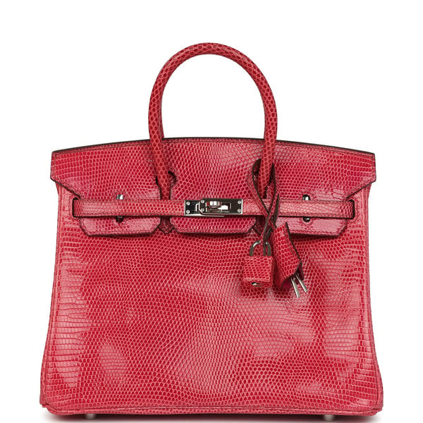 Hermes Vintage Hermes Birkin 25 Fuchsia Varanus Niloticus Lizard Palladium Hardware