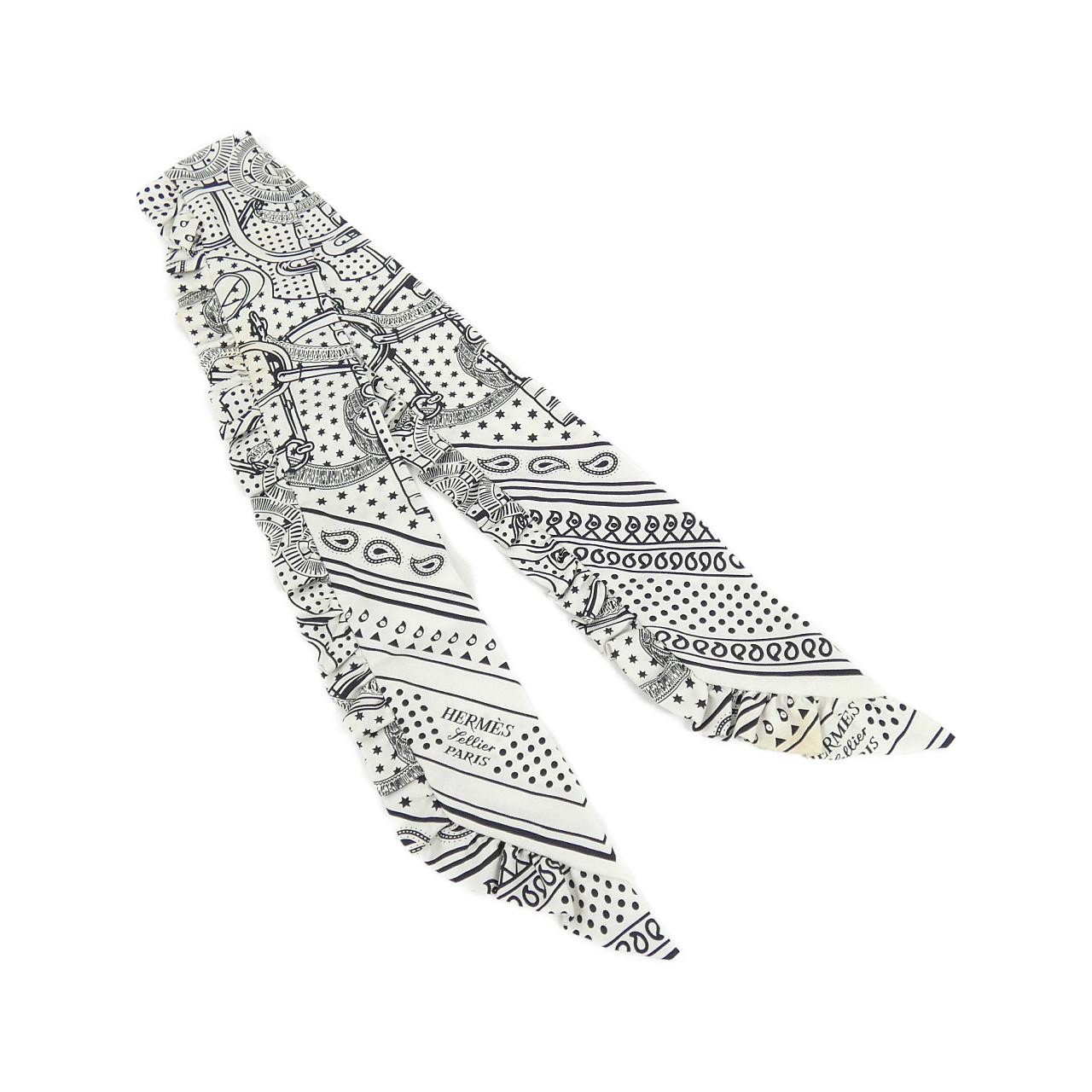 Hermès EPERON D'OR BANDANA Twilly Ruffle Scarf 852978S