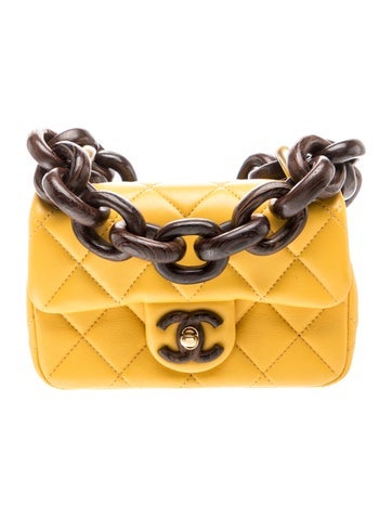 Paris-Dakar Mini Wenge Wood Flap Bag