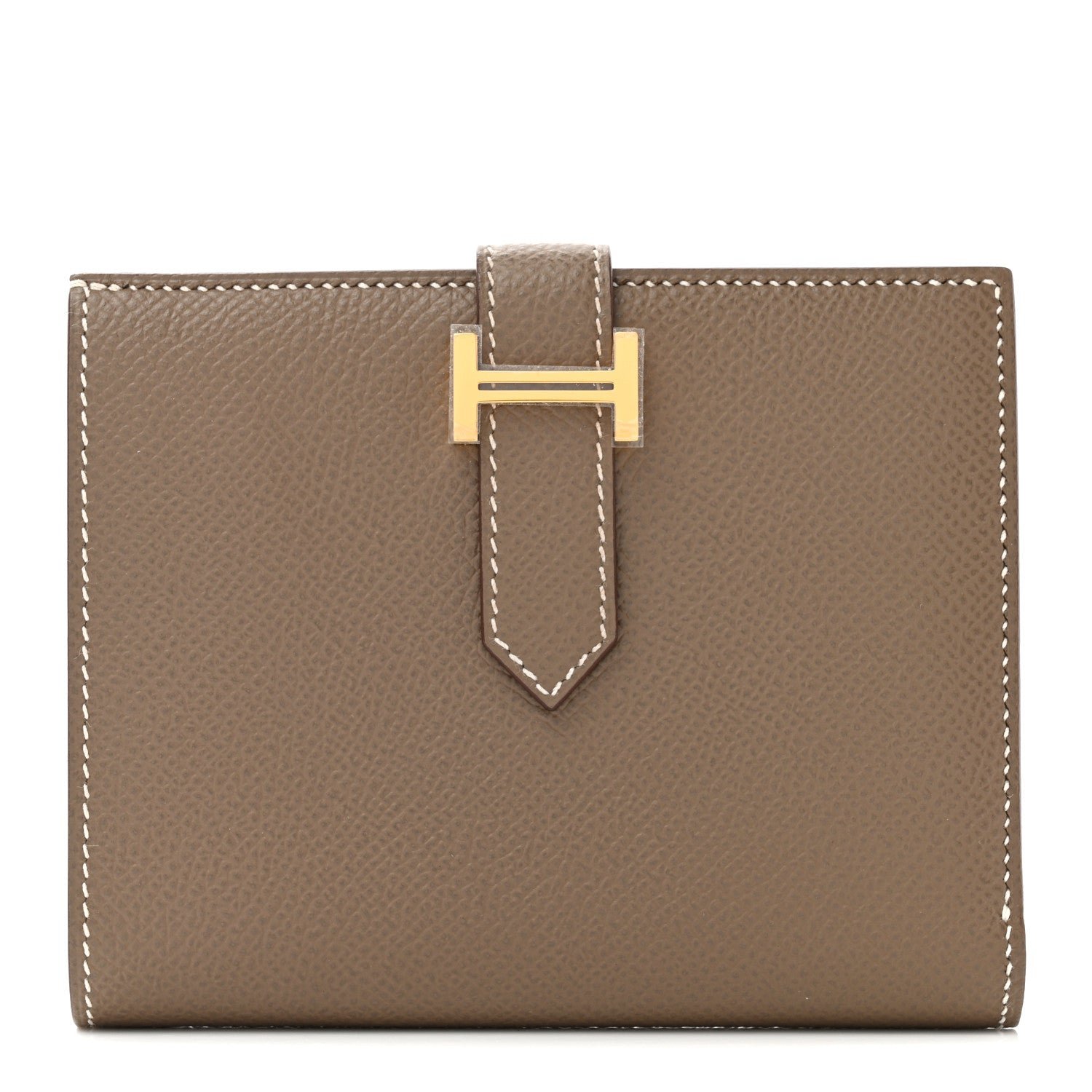 Hermes Epsom Bearn Compact Wallet Etoupe