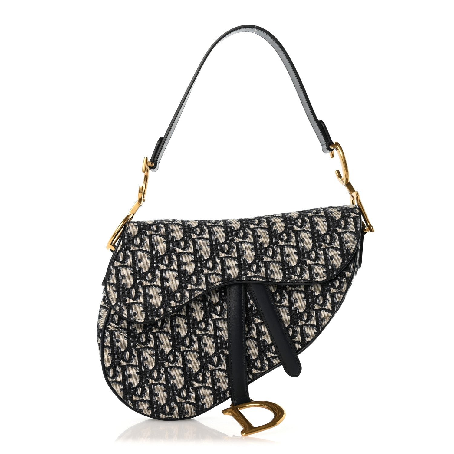 Christian Dior Oblique Saddle Bag Blue