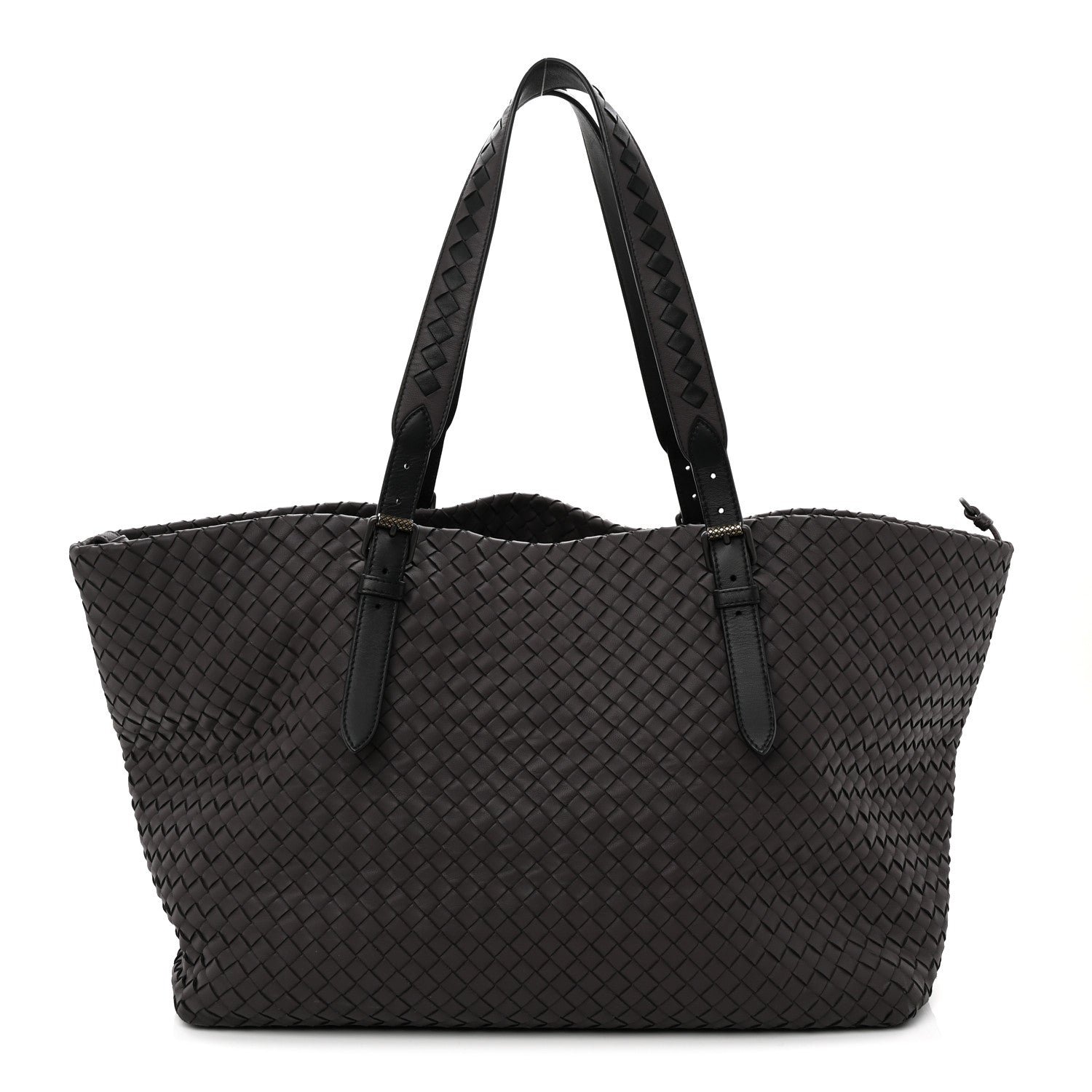 Bottega Veneta Nappa Intrecciato Large Cesta Tote Purple Black