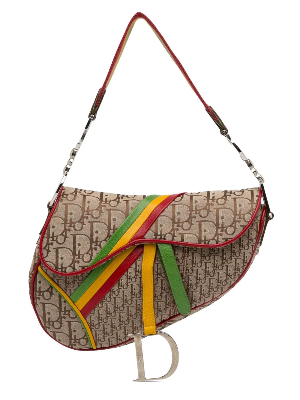 2004 Pre-Owned Dior issimo Rasta Saddle Shoulder Bag