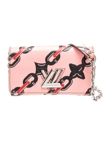 Epi Leather Chain Flower Twist Wallet on Chain