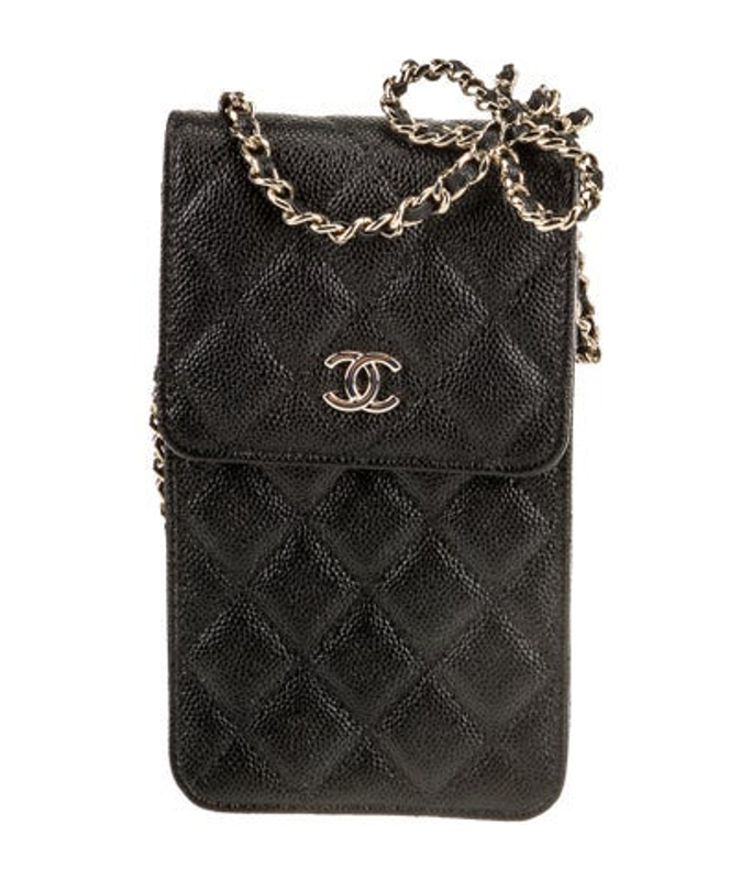 Chanel 2023 Bow Phone Holder With Chain