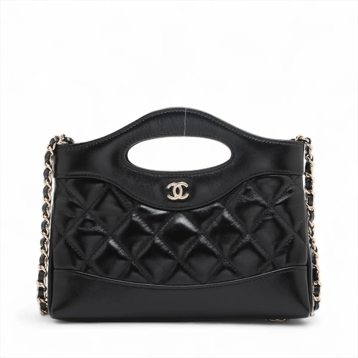 Chanel Chanel 31 Leather 2 Way Shoulder Bag Black Gold Metal Fittings random ser