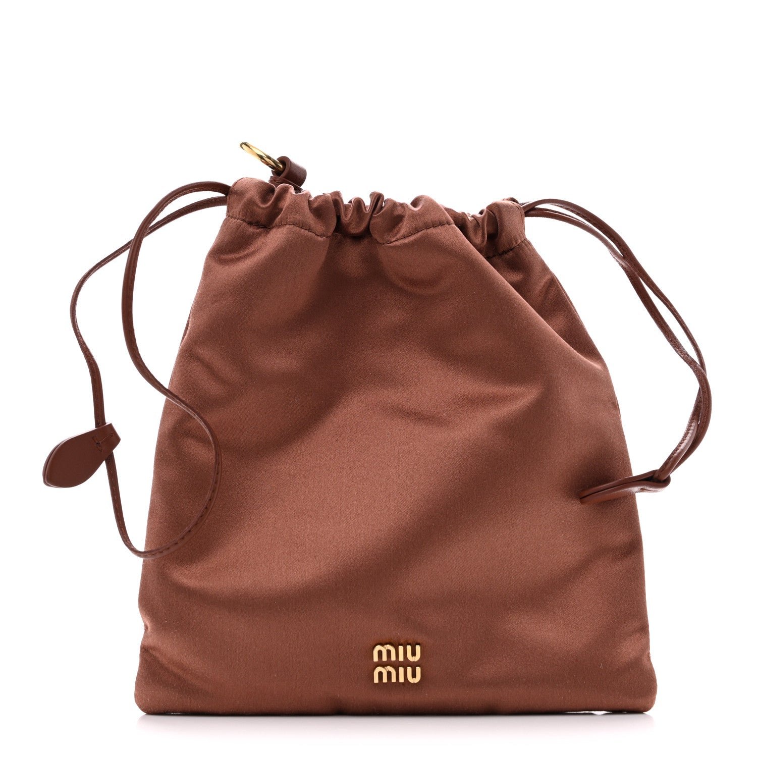 Miu Miu Raso Pouch Cacao